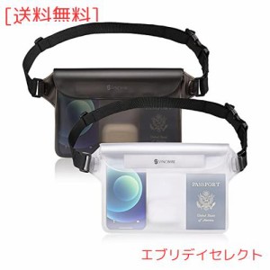 【2枚 完全防水】Syncwireスマホ 防水ポーチ 防水ウエストバッグ カメラ 財布 iphone 携帯 ポーチ IP68 防水ウエストバッグ スクリーンタ