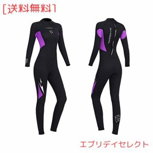 Owntop ウェットスーツ フルスーツ レディース 3mm ストレッチ ネオプレン素材 日焼け止め UVカット 保温 ワンピース ダイビング サーフ