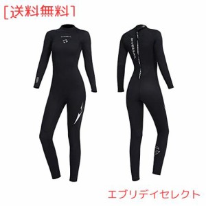 Owntop ウェットスーツ フルスーツ レディース 3mm ストレッチ ネオプレン素材 日焼け止め UVカット 保温 ワンピース ダイビング サーフ