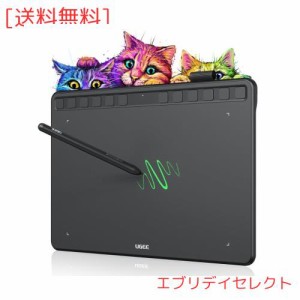 UGEE ペンタブ 10×6.27インチ S1060 ペンタブレット 板タブ ショートカットキー12個 充電不要ペン付き 8192レベル筆圧 ±60°傾き検知 