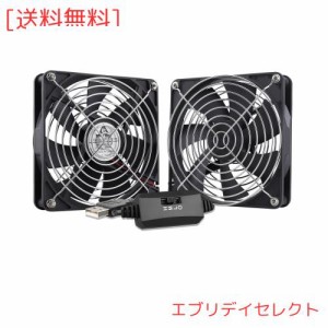 GDSTIME 2連 14025 140mm x 25mm 5V DCUSB冷却ファン 軸流ファン 多用途扇風機 DIY FAN