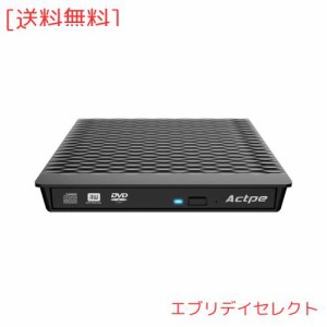 Actpe USB 3.0 外付けDVDバーナー ライター レコーダー CD/DVD ROMプレーヤー PC 光学ドライブ 外付け DVDドライブ