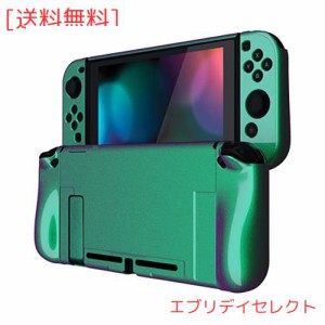 PlayVital Nintendo Switchに対応用アップグレードされたグロッシーケースグリップカバー、ドックに対応できて、Nintendo Switchに対応用