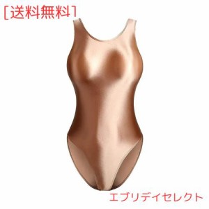 MJINM レディース超光沢フルバック競泳水着レオタード.伸縮性 極薄素材.激密着.目立つレースクイーン キャンペーンガール パーティー 大