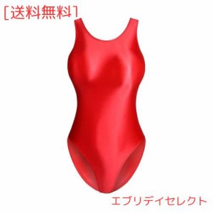 MJINM レディース超光沢フルバック競泳水着レオタード.伸縮性 極薄素材.激密着.目立つレースクイーン キャンペーンガール パーティー 大