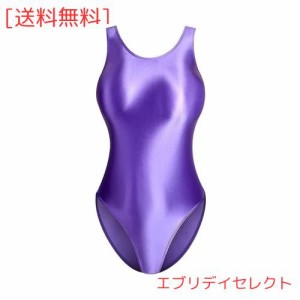 MJINM レディース超光沢フルバック競泳水着レオタード.伸縮性 極薄素材.激密着.目立つレースクイーン キャンペーンガール パーティー 大