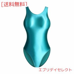 MJINM レディース超光沢フルバック競泳水着レオタード.伸縮性 極薄素材.激密着.目立つレースクイーン キャンペーンガール パーティー 大