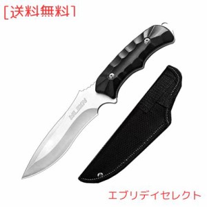 キャンプナイフ シースナイフ Wlikn【全長223mm フルタング構造】サバイバル ナイフ 薪割り アウトドア 釣り 握りやすい ペーパーナイフ 