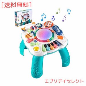 音楽おもちゃ ビーズコースター ルーピング 子供 ミュージカルテーブルおもちゃ 多機能 ピアノ 楽器玩具 アクティビティテーブルのおもち