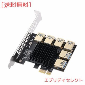 BEYIMEI PCIE X1〜6 PCI-Eポートカード、6 pcie usbグラフィックデバイス用、USB3.0〜PCIEスロット、PCIEシグナリング、暗号通貨ETFマイ