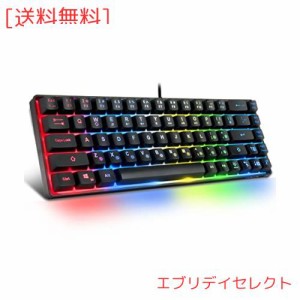 CHONCHOW ゲーミングキーボード コンパクト 薄型 68キー60％小型コンパクト設計 光る ps4/ps5対応 amazon 光るキーボード RGBバックライ