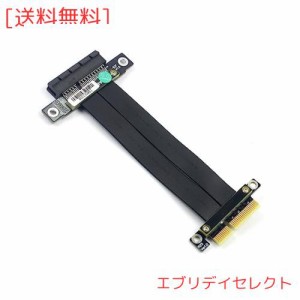 10Gtek PCIE 3.0 延長ケーブル 4X to 4X オス-メス ストレート to ストレート エクステンダーライザーケーブル 干渉防止EMI シールド 20c