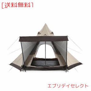 Naturehike公式ショップ ワンポールテント コットン ４シーズン 5-8人用 煙突穴付き スパイア テント ピラミッドテント ファミリーキャン