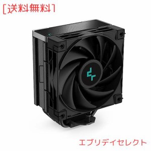 DeepCool AK400 ZERO DARK パフォーマンス CPU クーラー、4 つのダイレクト タッチ銅製ヒート パイプ、120mm 流体動圧ベアリング PWM フ