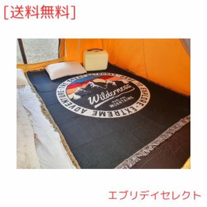 Outdoor 屋外毛布 車中泊 ブランケット 黒い山 キャンピングカー 天幕 テント… ……