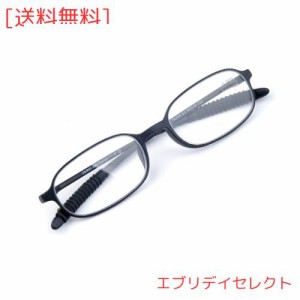 [Soarea] おしゃれ老眼鏡レディースメンズ超軽量柔らかいフレームブルーライトカット読書用 大きく見える 携帯用メガネ (度数+1.00, ブラ