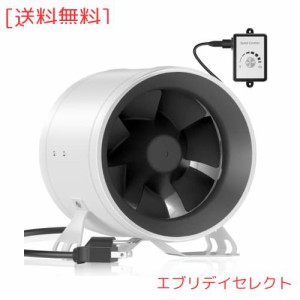 Hon＆Guan ダクトファン 150mm 強力 無段階調速可能 金属ケース ダクト用換気扇 省エネ 塗装ブース用 マイニングリグ冷却 インバータダク