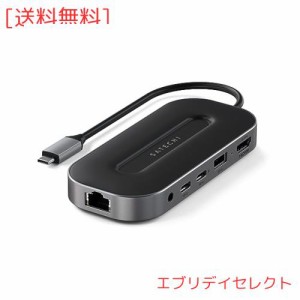 Satechi USB4 マルチハブ 6-in-1 イーサネット 2.5G, USB-C PD 充電, 8K HDMI, USB-A/USB-Cデータ, 音声ジャック (MacBook Pro/M2, iPad 