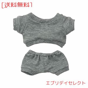 niannyyhouse　20cm ぬいぐるみ服　スポーツウェア　スウェット　ズボン　綿人形の服　着せ替え (gray, 20cm)