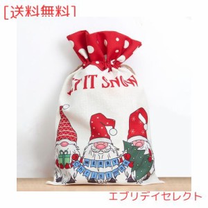 クリスマス 袋 Yoayao クリスマス ラッピング 袋（大30*50cm） 大きい キュートクリスマス 巾着袋 不織布 キャンバス ラッピング袋 クリ