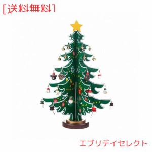 卓上木製クリスマスツリー アドベントカレンダー カウントダウンアドベントカレンダー クラフトクリスマスツリー 24日間 カウントダウン 