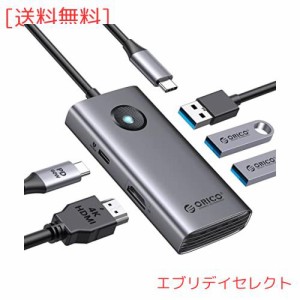 ORICO USB C ハブ 5-in-1 USB3.0 5Gbpsデータ転送 4K@30Hz HDMI出力 60W PD充電 2*USB2.0 usb ハブ ドッキングステーション セルフパワー