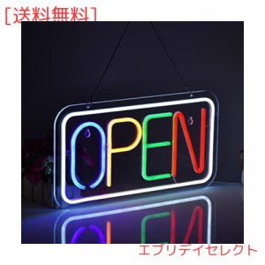 JOMOBUTY OPENネオンサイン LEDオープンネオンライト店看板 店舗インテリア レストラン バー 居酒屋 喫茶店用サイン パーティー装飾 イベ