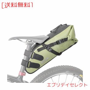 Rhinowalk 自転車サドルバッグ 大容量 10L 防水 PVC加工 自転車用 サイクリングバッグ ロードバイク サドルバック グリーン