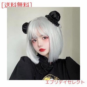 ショートボブストレートウィッグ-女性の耐熱繊維グラデーション
