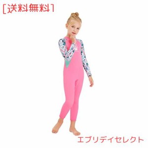 ウエットスーツ 子ども 2.5mm 一体式 ワンピース 女の子 フルスーツ スイムウェア キッズ用 日焼け防止 シュノーケリング サーフィンスー