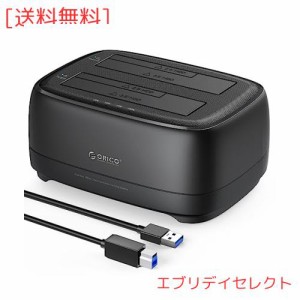 ORICO HDDスタンド 2台搭載 HDD コピー オフラインクローン機能付き 2.5型＆3.5型対応 2x20TB 対応 hdd ssd 換装 工具不要 USB 3.0 to SA