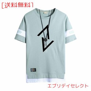 [GIJOVANA] Tシャツ メンズ 半袖 夏服 綿 ティーシャツ 大きいサイズ プリント プリント 五分袖 オシャレ ゆったり おしゃれ 春 夏