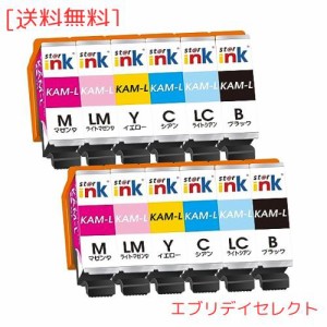 エプソン 対応 KAM-6CL-L カメ Epson 互換インク 12本セット (2BK/2C/2M/2Y/2LC/2LM) KAM-6CL インク KAM 互換インクカートリッジ EP-883