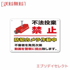 【不法投棄禁止 動画を警察に提出 不法投棄 ポイ捨て禁止 防犯カメラ 監視カメラ ゴミ捨て禁止 ゴミ捨て 看板】屋外 防水 プレート 板 プ