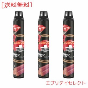 ECOCCO 電子タバコ 使い捨て 3本約8000回吸引可能 VAPE ニコチン・タールなし 水タバコ シーシャ 水蒸気タバコ 禁煙サポートベイプ 爆煙 