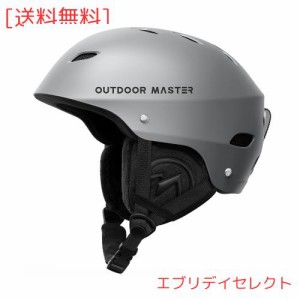 OUTDOORMASTER スキー ヘルメット スノーボード ヘルメット バイザー付き スノーヘルメット 全方位調整アジャスター 高密度EPS スキー用