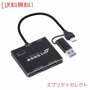 USB Type-C デュアル・グラフィック変換アダプター USB A USB-C デュアル HDMI HD解像度 1080p@60Hz Windows 7/8/10/11、Mac OS 10以降に