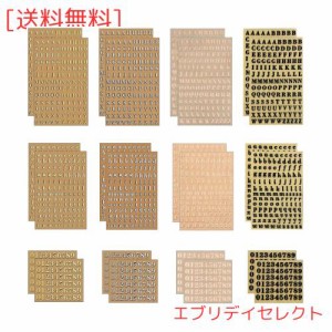 SOYANGNEK 24枚 アルファベット シール 3mm レジン 金属 防水DIYネイルシール 数字 英字 手作り 手帳 貼り紙 電話装飾 スケジュールシー