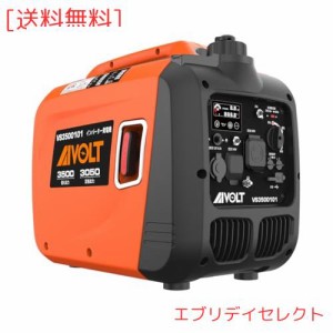 Aivolt 発電機 インバーター発電機 ポータブル発電機 ガソリン発電機 3500W小型発電機 定格出力 3.0kVA 50Hz/60Hz切替 正弦波 高出力 防