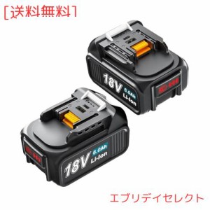 Gakkiti マキタ 18v 互換 BL1860B バッテリー 6.0ah USB充電ポート付き 2個セットマキタ18v互換バッテリー LED残量表示付き 電動工具用バ