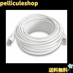 10M ホワイト 屋外用 LANケーブル CAT5e 屋外仕様 2重被覆 耐候性 難燃性 ランケーブル 防水 耐紫外線 屋外LAN配線 PoE対応 ケーブルクリ