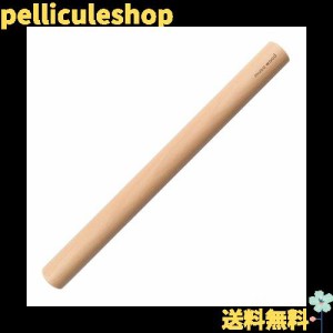 Muso Wood 木製 めん棒 フレンチ 麺棒 ケーキ パン お菓子作り道具 (ブナ材, 40cmx3.5cm)