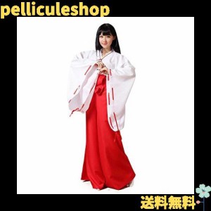 [Joel Ding’s Store] 巫女服 コスチューム 白衣 緋袴 神社巫女 巫女さ コスプレ衣装 レディース ゆったり お正月 きもの 和装 ハロウィ