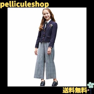 [ELLE en noir] エルアンノワール 卒業式 小学生 女の子 ブレザー ワイド パンツ スーツ ブレザー ワイドパンツ スーツ キッズ 4201-2506