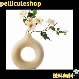 ＧＵＬＡＹＩ花瓶 フラワーベース 花器 陶器 一輪挿し 北欧 おしゃれ 円形 20cm 白い ブラック セラミック ベース 手作り 装飾品 インテ