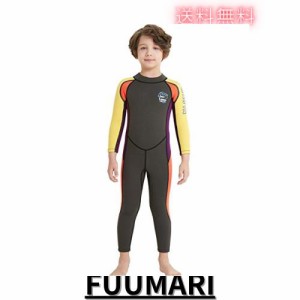 ウェットスーツ 子ども用 2.5mm フルスーツ 長袖 マリンスポーツ ダイビングスーツ 男の子 Lサイズ グレー