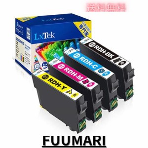 LxTek RDH-4CL 互換インクカートリッジ エプソン(Epson)用 RDH リコーダー インク 4色セット(合計4本) 大容量/説明書付/残量表示/個包装 