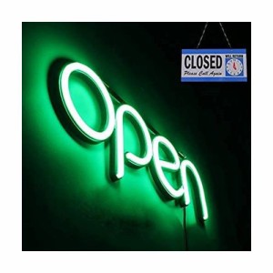 OPEN看板 LED OPEN SIGN オープン クローズ OPEN＆CLOSED時間付き 点滅設定可 カフェ 喫茶店 レストラン バー 居酒屋 インテリアショップ