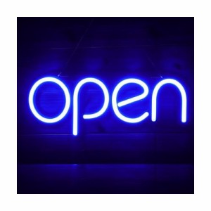 OPEN看板 LED OPEN SIGN オープン クローズ OPEN＆CLOSED時間付き 点滅設定可 カフェ 喫茶店 レストラン バー 居酒屋 インテリアショップ