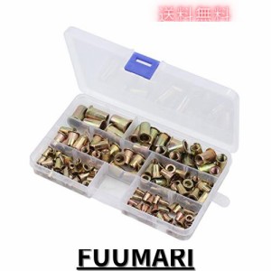 AUTOUTLET 150PCS リベットナットアソートメント、ブラインドリベットナット、M3 M4 M5 M6 M8 M10リベットナットセット